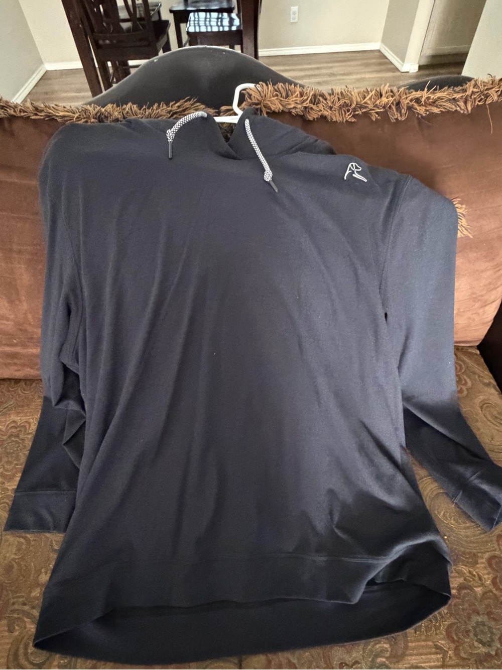 Rhoback Black Performance Hooded Pullover